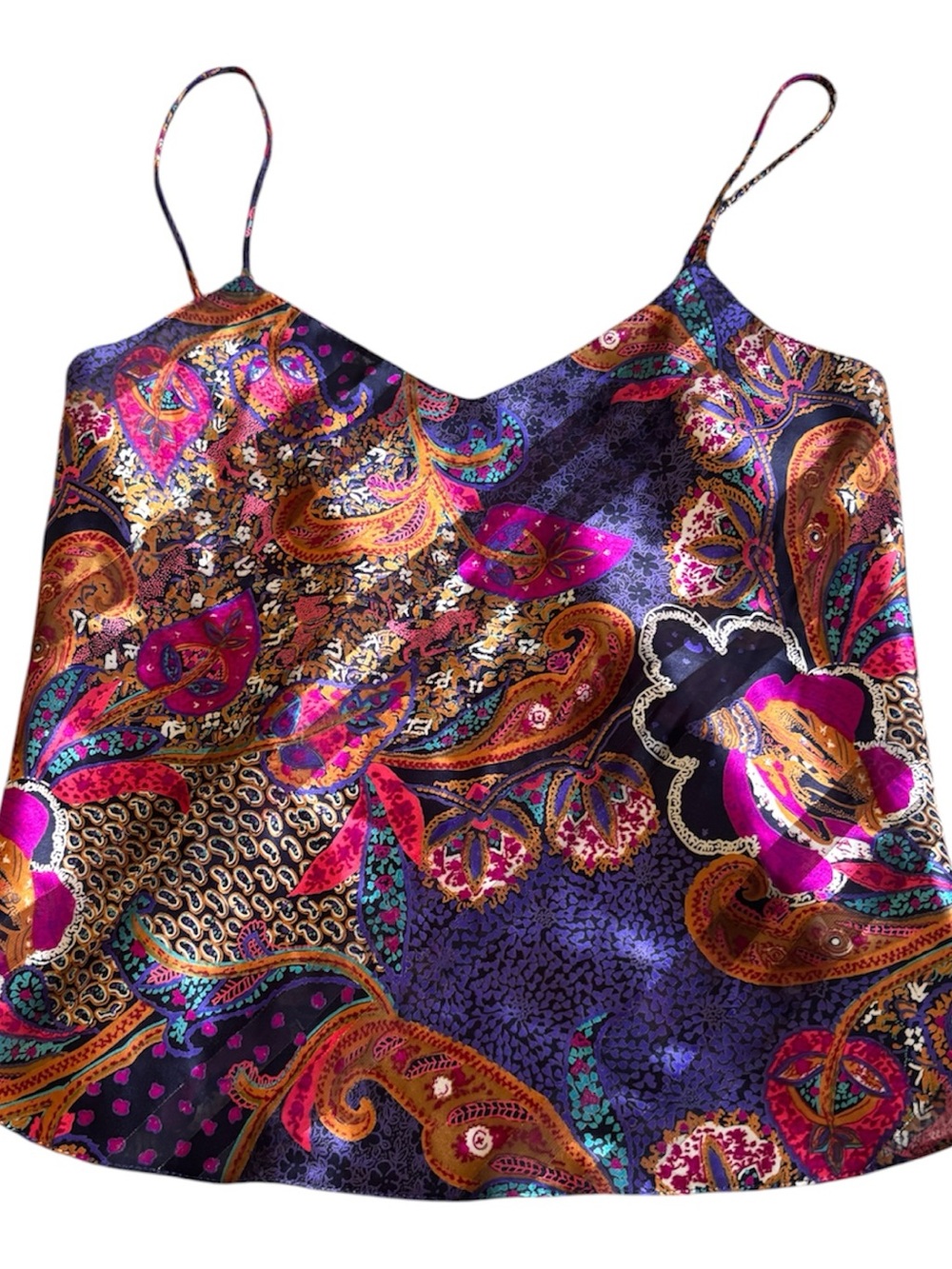 Silk Paisley Camisole Top